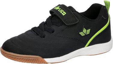 Дитячі спортивні залажні кросівки Lico Marlin для залу (33 EU, чорний/лимонний)