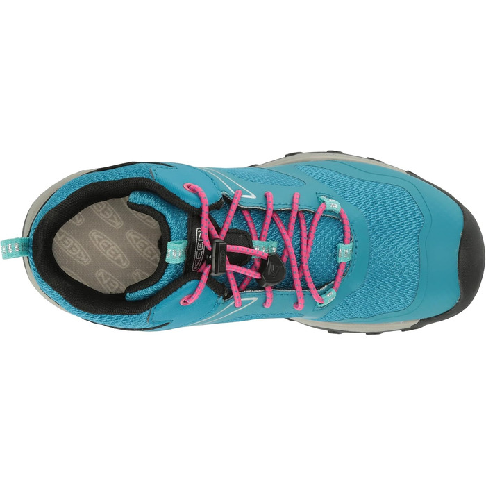 KEEN Wanduro Mid - Водонепроникні дитячі черевики для хайкінгу, Fjord Blue/Fuchsia/Purple, 38 EU