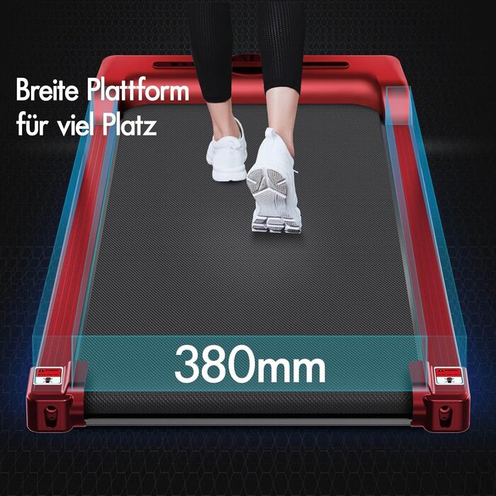 Інтелектуальний килимок для ходьби BLACK LORD SL9H - 2-в-1 для дому та офісу, з пульт та моніторингом даних, червоний (з ручками)