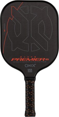 Onix Evoke Premier Pro Raw Carbon Pickleball Paddel Control - Чорний, 14 мм