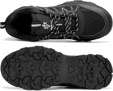 Черевики для трекінгу чоловічі, дихаючі, легкі та з антиковзким покриттям. Outdoor спортивні черевики (Чорний, 42 EU)