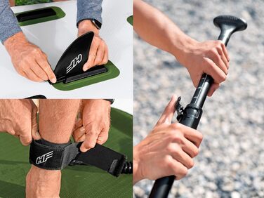 Надувна SUP-дошка Hydro-Force Kahawai 2021, комплект, кілька стилів і розмірів (2,4 м, 3,4 м, 3,8 м)
