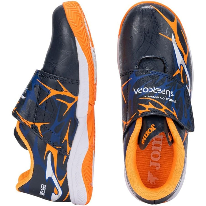 Дитячі футбольні бутси Joma Super Copa Jr. 34 EU - Синьо-помаранчеві залаті черевики Oxford