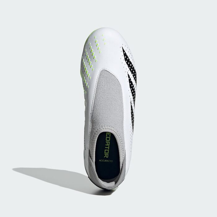 Бутси для футболу Adidas Predator Accuracy.3 Laceless Firm Ground, 38 EU, Cloud White/Core Black/Lucid Lemon