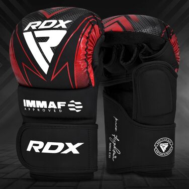 Спаррингові рукавички RDX для MMA, грейплінг, муай-тай, кікбоксинг, вільний бій, червоні, XS