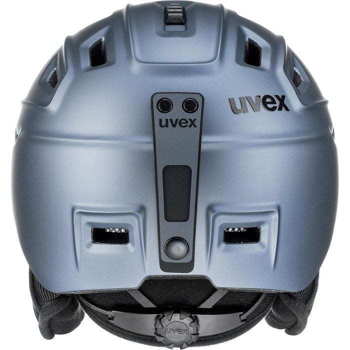 Легкий гірськолижний шолом uvex fierce для жінок і чоловіків, індивідуальне регулювання розміру, змінна підкладка, колір strato met matt, розмір 51-55 см
