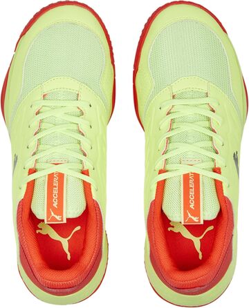 Дитячі гандбольні кросівки PUMA Accelerate Turbo Jr II (37 EU, жовто-червоний, чорний)