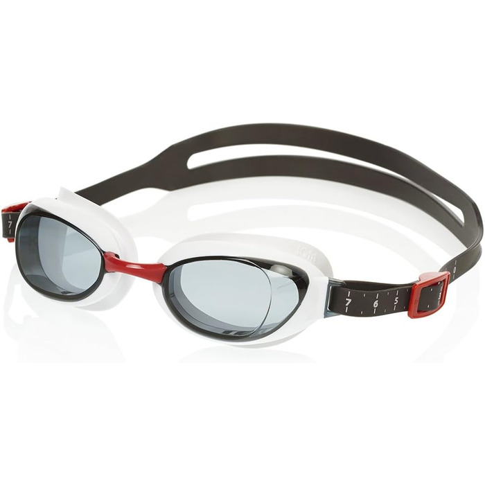 Унісекс окуляри для плавання Speedo Aquapure, антифог, універсальний розмір, червоні/димчасті
