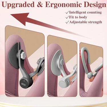 Тренування тазового дна Oberschenkel: пристрій для тренування м'язів стегон, тазу та ніг для дому, чорний