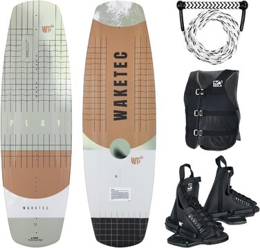 Waketec Wakeboard Set Play STD: Комплект для вейкбордингу для початківців (139 см, L-XL)