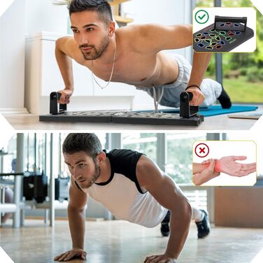 Flintronic Тренажер для віджимань 12 в 1: Розкладний, портативний, для всього тіла. Fitness Board для ефективних віджимань