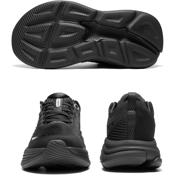 Жіночі кросівки Allswifit для ходьби, бігу та тенісу, чорні (43 EU). Зручні, дихаючі, з амортизацією