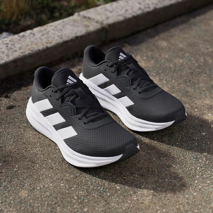 Кросівки для бігу Adidas Galaxy 7, чорний/білий/карбоновий, 42 2/3 EU