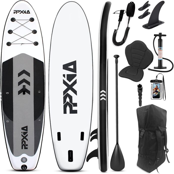 Надувний SUP Board (Stand Up Paddle Board) для дітей та дорослих, 320/335x84x15 см, до 200 кг, повний комплект, м'ятний колір