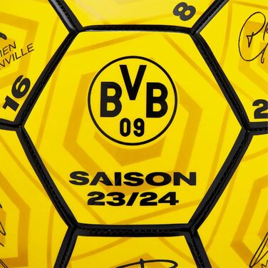 Футбольний м'яч Borussia Dortmund 2023/24 з автографами, жовтий, розмір 5, унісекс, для юніорів