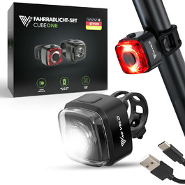 Набір велосипедних ліхтарів Cube StVZO, USB-зарядка, водонепроникні LED фари та задній ліхтар, надяскраве освітлення для велосипеда