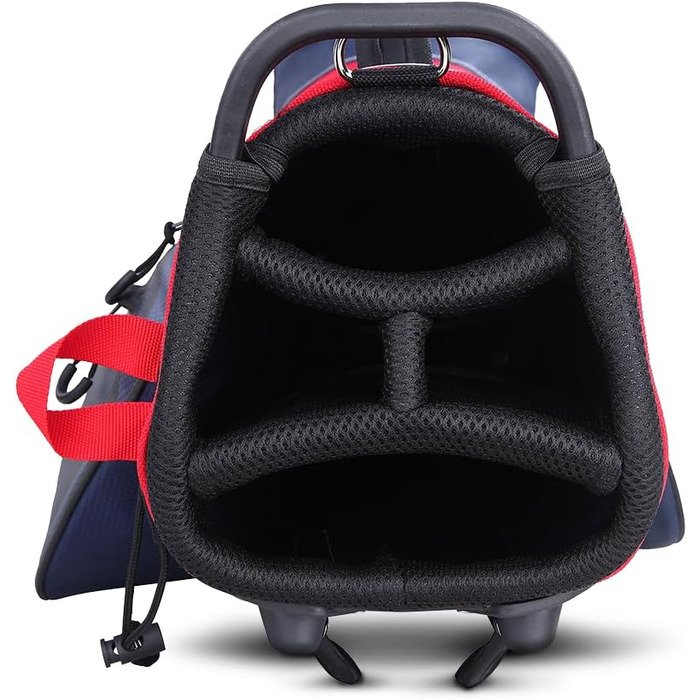 Сумка для гольфу Big Max Dri Lite Seven 2024 - водонепроникна, трикамерна (білий-темно-синій-червоний)