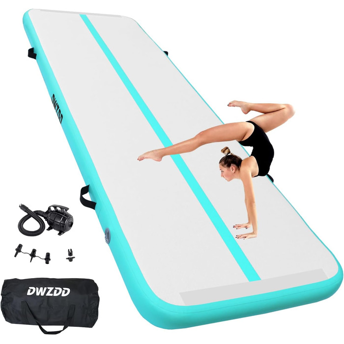 Dwzdd Килимок для гімнастики Air Matte Track, 3 м/4 м/5 м/6 м, надувний килимок для дітей, для дому/спортзалу/тренувань/череплянок, 200*100*10 см