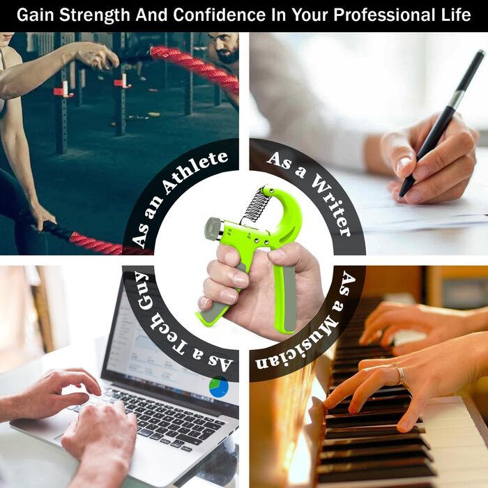 Тренування хватки рук - регульований навантаження 5-60кг, для зміцнення рук, зап'ястя та покращення хватки. Реабілітатор для рук, з електронною книгою. (Червоний & Чорний)