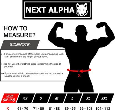 Next Alpha пояс для важкої атлетики та діпів, універсальний, для чоловіків і жінок, самозамикання, швидка застібка, ланцюг, розмір L, чорний