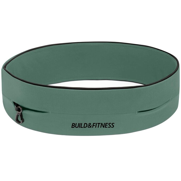 Поясна сумка для бігу Build & Fitness, Khaki: тримач для телефону, ключа, зручна та легка для жінок і чоловіків. Підходить для Samsung та iPhone.