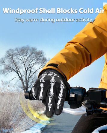 Рукавички зимові RIGWAR для чоловіків та жінок, водонепроникні сенсорні для велосипеда, терморукавички вітрозахисні для мотоцикла, лиж, піших прогулянок
