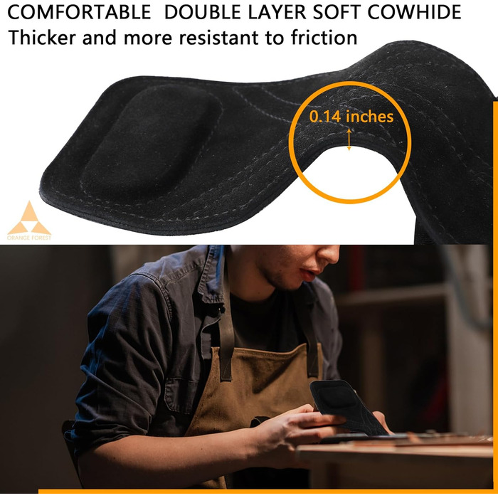 Набори для підняття важкої атлетики на зап'ястя з подвійним шаром шкіри та неопрену, з м'якими ручками для важкої атлетики, пауерліфтингу та підтягувань, для чоловіків та жінок (пара), чорний