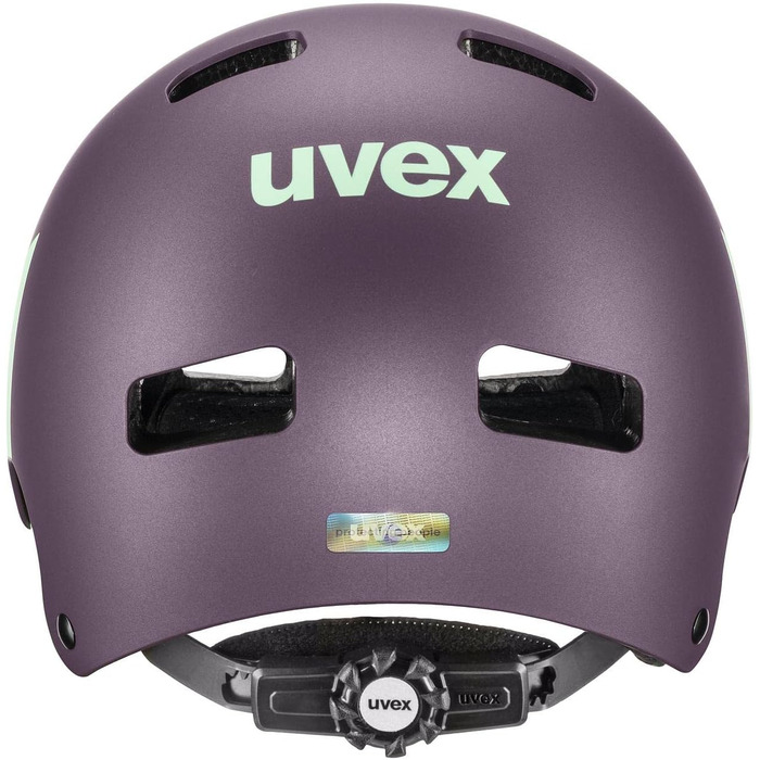 Дитячий велосипедний шолом uvex kid 3 cc, розмір 51-55 см, сливово-м'ятний, міцний, з вентиляцією та регулюванням