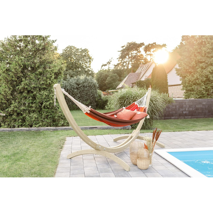 Гамак AMAZONAS Paradiso XXL Комфортний, теракотовий, ручної роботи (Бразилія), 250x175 см, до 200 кг, для одного користувача