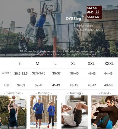 Шорти баскетбольні чоловічі OYGSieg, спортивні шорти з кишенями, швидковисихаючі, для тренувань, бігу, повсякденного носіння, 6 шт. M Seta