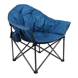 Розкладне крісло-мішок для кемпінгу LET'S CAMP Moonchair з сумкою-холодильником, тканина Оксфорд, темно-синій