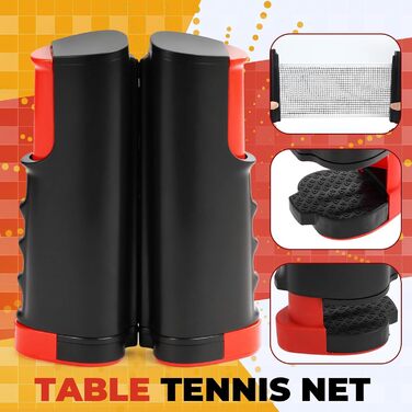 Набір для пінг-понгу CHRI: 2 ракетки, сітка, 6 м'ячів, сумка. Підходить для дітей та дорослих