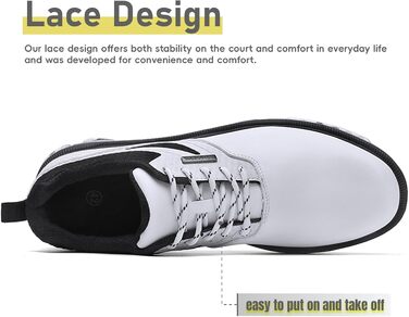 Гольф-взуття чоловіче ULTIANT водонепроникне з шнурівкою, дихаюче, для тренувань (біле, 42 EU)