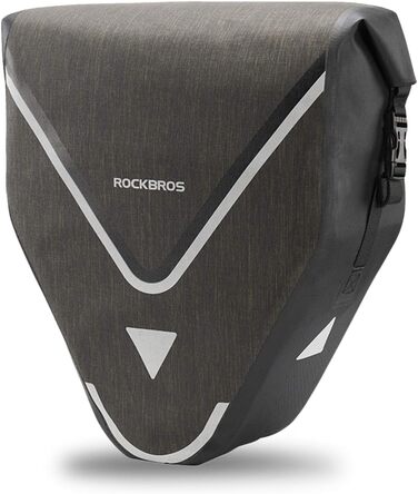 ROCKBROS Велосипедна сумка на багажник, 100% водонепроникна, 20 л, з плечовим ременем, жовта/чорна, для перевезення речей