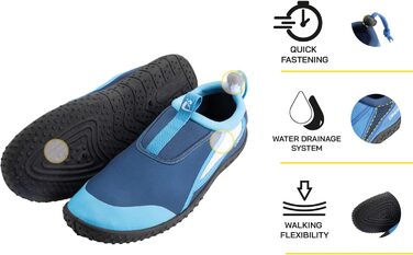 Взуття Cressi Coco Shoes - Швидковисихаючі водяні черевики для скель, моря, пляжу. Підходять для серфінгу, басейну та водних видів спорту, дорослі унісекс (блакитний світло-блакитний, 42.5 EU)
