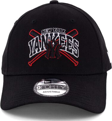 Кепка New Era New York Yankees 39thirty Flexfit чорна - розтягувана, універсальний розмір