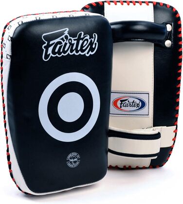 Лапи Fairtex KPLC1 для Муай Тай, чорні-білі, удари ногами та руками