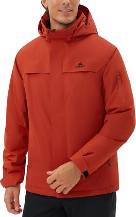 Чоловіча лижна куртка водонепроникна тепла дихаюча для сноуборду та зими з капюшоном Outdoor