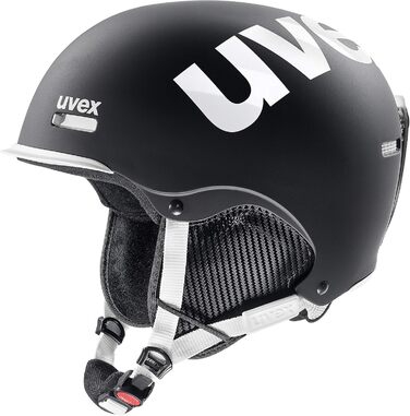 Гірськолижний шолом uvex hlmt 50 для жінок і чоловіків, чорний-білий матовий, розмір 59-62 см, з індивідуальним регулюванням і вентиляцією