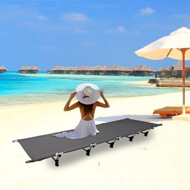 Розкладне ліжко для кемпінгу, туристичне ліжко-крісло, 190x65x15 см, з сумкою, до 150 кг