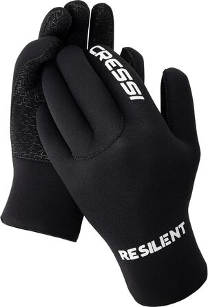 Рукавички для дайвінгу Cressi Black Neoprene Gloves Resilient 3mm, чорні, для дорослих