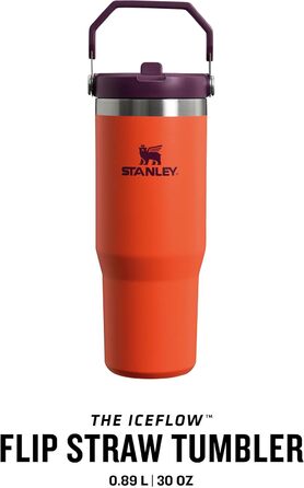 Термокружка Stanley Flip Straw 0,89 л з трубочкою Tigerlily Plum – спортивна термос пляшка для води, зберігає холод 12+ годин, BPA Free, підходить для посудомийки