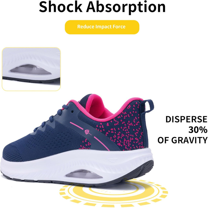 Жіночі трекінгові черевики MAFEKE з широкою передньою частиною для плоскостопості, підтримкою склепіння стопи, ортопедичні, широкі, спортивні, для тенісу, бігу, кросівки для жінок, розмір 39-45 (39.5 EU Широкі, Roseblue)