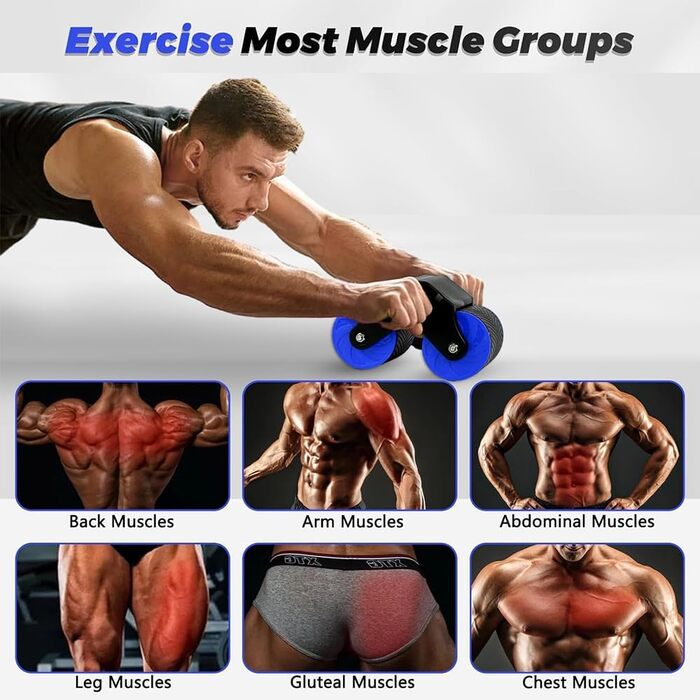 Ролер для пресу автоматичний з тримачем для телефону та пружиною, тренажер для дому, фітнес обладнання для вправ на прес