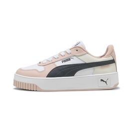 Жіночі кросівки PUMA Carina Street, біло-сірі з рожевим акцентом, розмір 38 EU