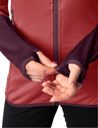Жіноча флісова куртка VAUDE Monviso Fleece Jacket II, колір brick (цегляний), розмір 36