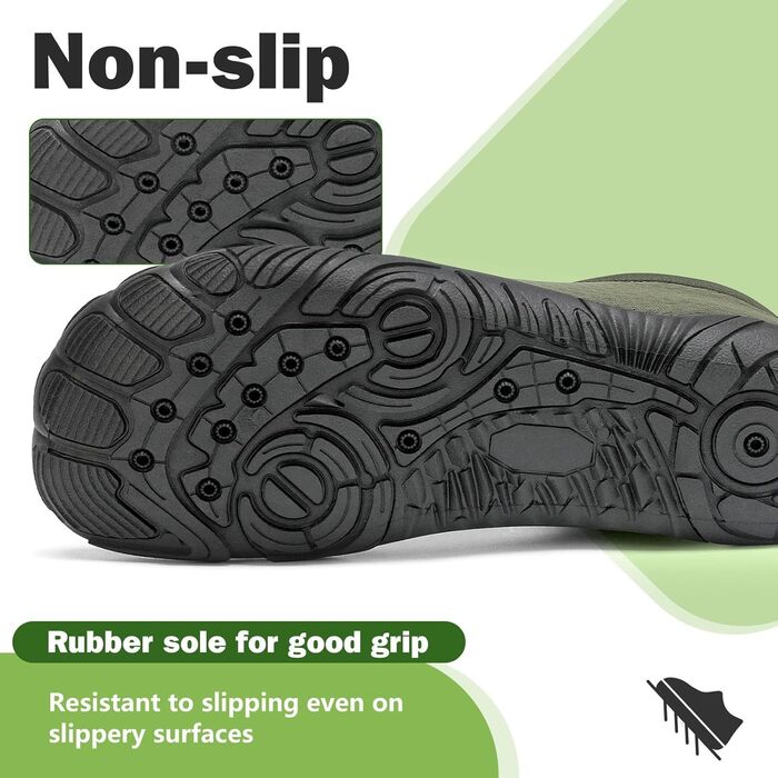 Mishansha Легкі дихаючі шкарпетки-мокасини для душу (Unisex) з товстою підошвою, розмір 36-46 (43 EU), колір Мох-зелений