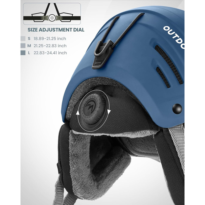 Шолом гірськолижний OutdoorMaster Kelvin II MIPS синій матовий - для чоловіків, жінок та підлітків