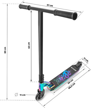 Трюковий самокат SOKE XTR Street з підшипниками ABEC 9, для дорослих і дітей