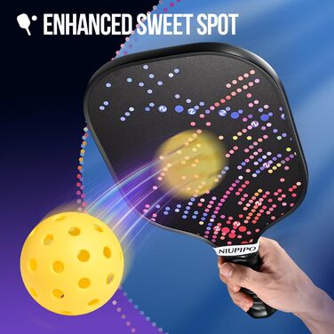 Набір ракет для піклболу Niupipo: 2 шт., фіберскла, легкі, з чохлом